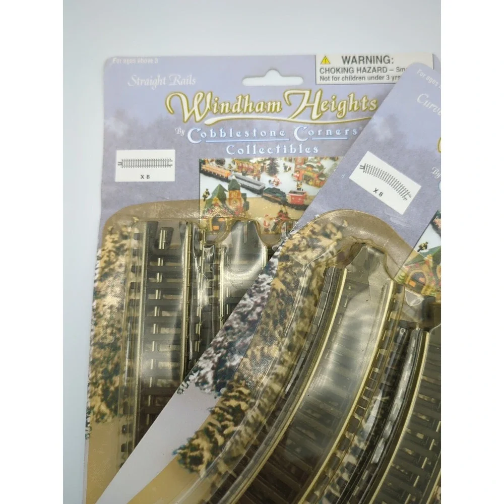 Cobblestone Corners Train Tracks Wyndam Heights 8 Curved & 8 Straight Rails Accy